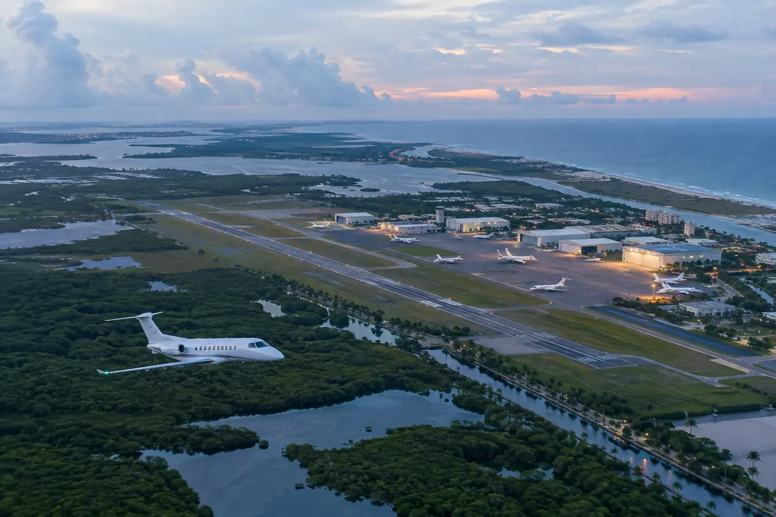 Private jets at Fort Lauderdale Executive Airport