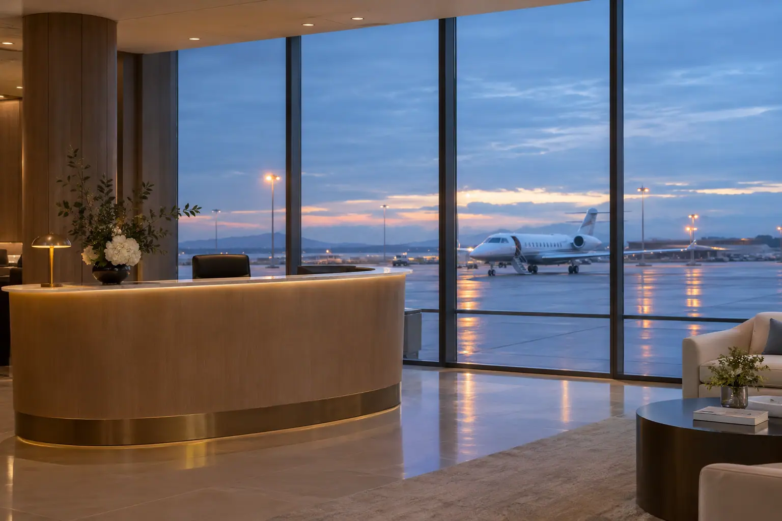Private terminal front desk