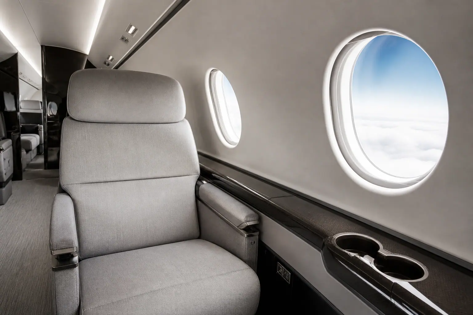 Private jet cabin