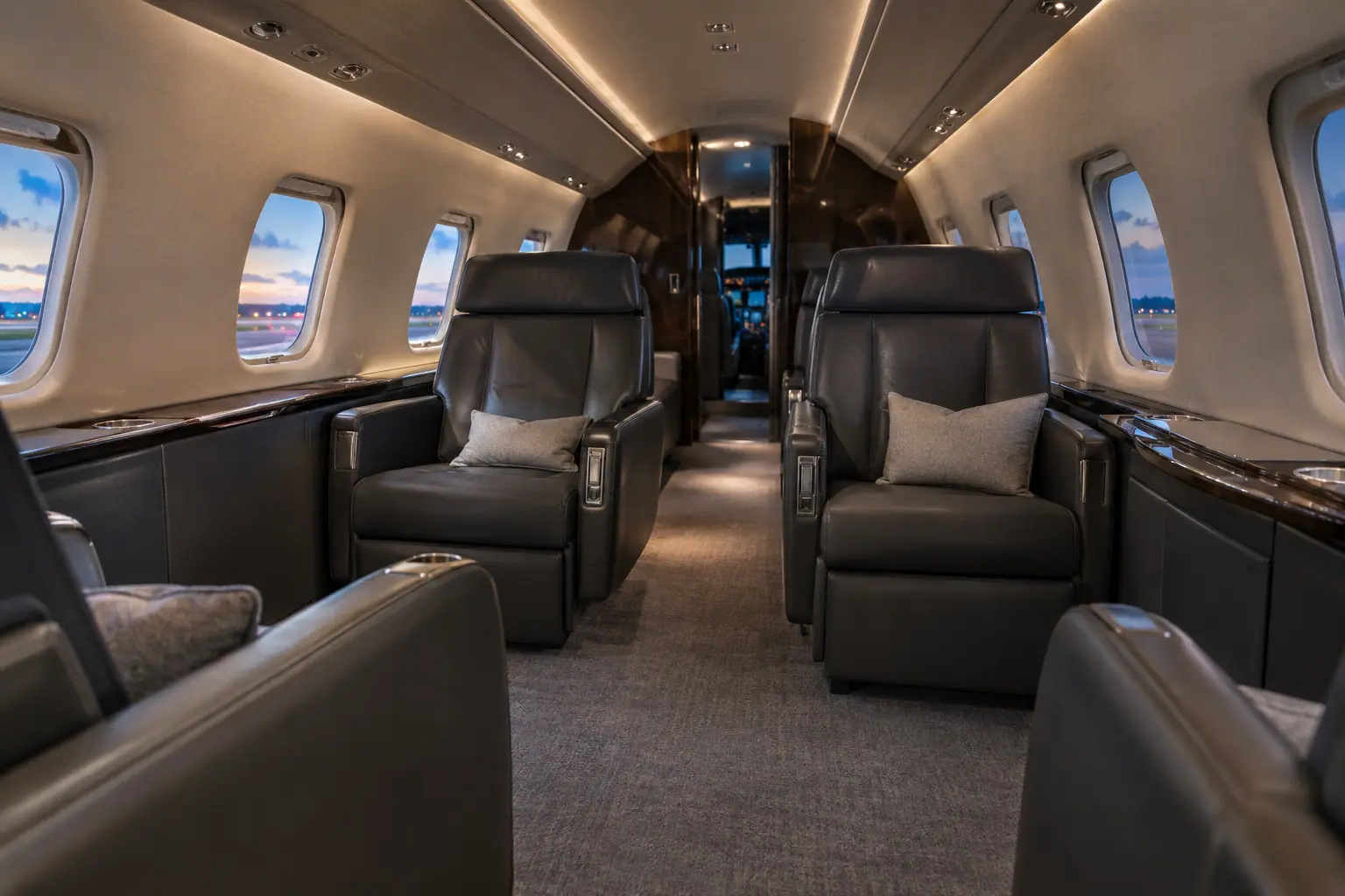 Heavy jet cabin interior