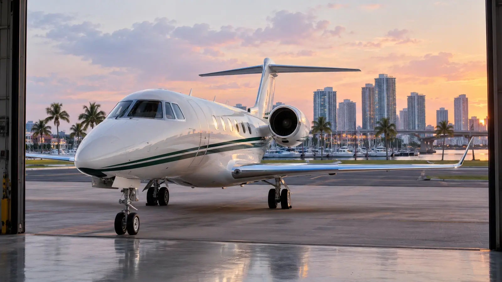 Private jet near Fort Lauderdale